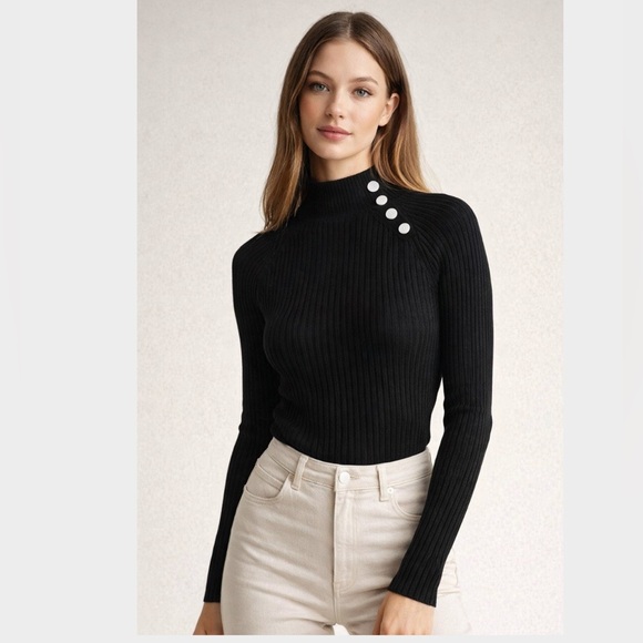 Uniqlo Sweaters - 100% wool ribbed knit sweater